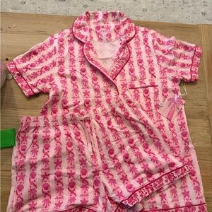 Charming Pink Striped Women's Pajama Set